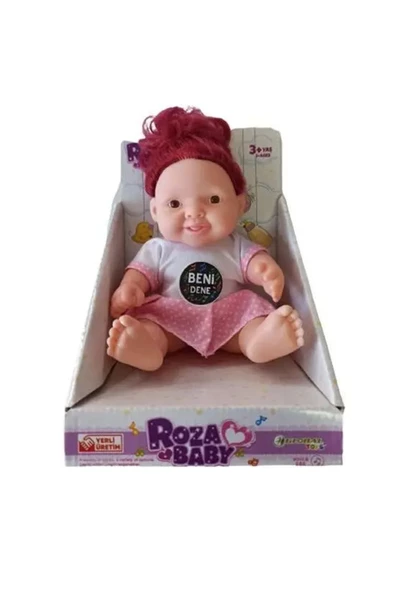 Oyuncak Bebek Sesli Saçlı Tekli Standlı Roza Bebek ürün görseli 1