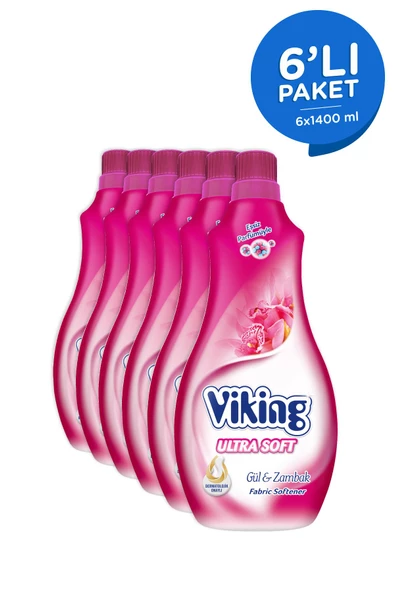 Viking Yumuşatıcı Soft Gül&Zambak 1400 ml 6 Adet ürün görseli 1
