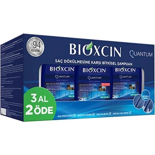 Bioxcin 3 Al 2 Öde 3 x 300 ml Quantum Şampuan Yağlı Saçlar İçin ürün görseli 1