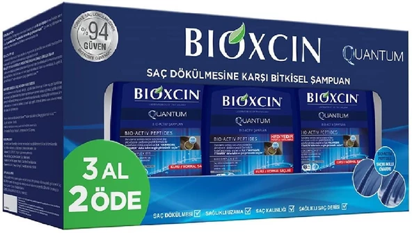 Bioxcin 3 Al 2 Öde 3 x 300 ml Quantum Şampuan Kuru / Normal Saçlar İçin ürün görseli 1