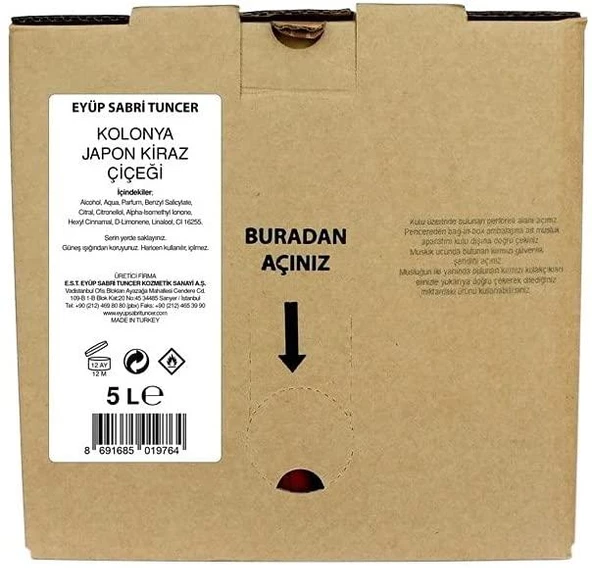 Eyüp Sabri Tuncer 5 Litre Japon Kirazı Kolonyası ürün görseli 1