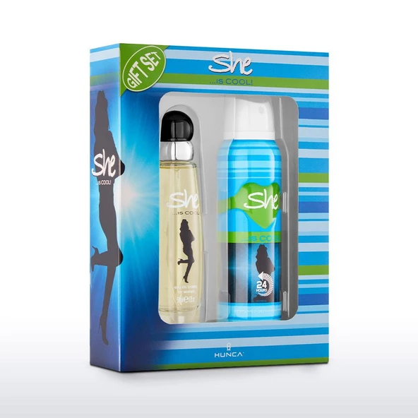 She 2' Li Edt Set …Is Cool 50 ml EDT + 150 ml Deodorant ürün görseli 1