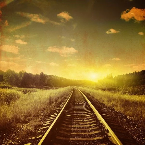 Tren Rayları - Kanvas Tablo ürün görseli 1