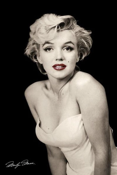 Kırmızı Rujlu Monroe - Kanvas Tablo - Resim 2