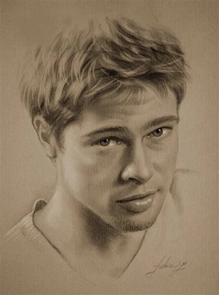 Brad Pitt - Kanvas Tablo - Resim 2