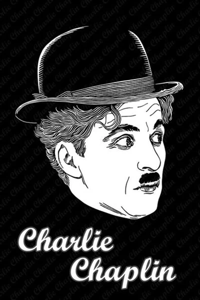 Charlie Chaplin İllustrasyon - Kanvas Tablo ürün görseli 1
