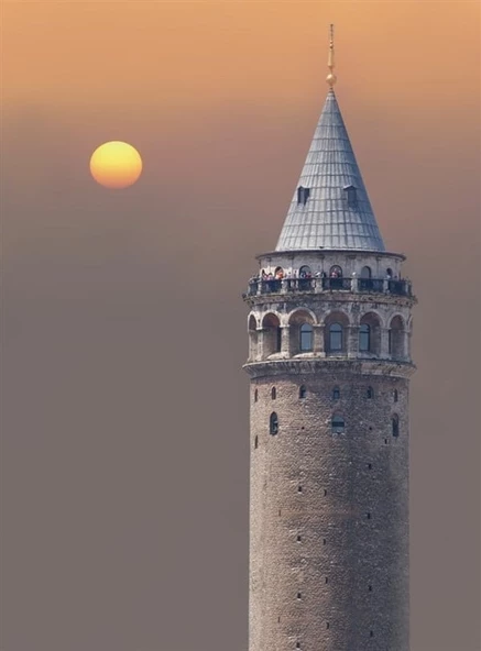 Galata'da Gün Doğumu - Kanvas Tablo - Resim 2