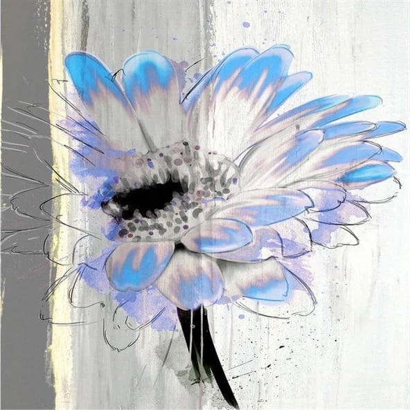 Gerbera İllustrasyon - Kanvas Tablo - Resim 2