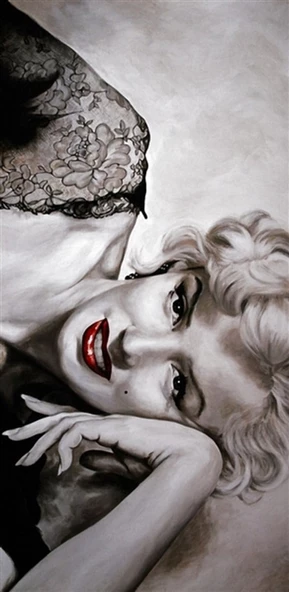 Marilyn Monroe BW - Kanvas Tablo ürün görseli 1