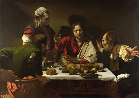 Emmaus'ta Yemek - Kanvas Tablo - Resim 2