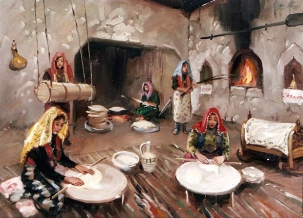 Köy Evi - Kanvas Tablo - Resim 2