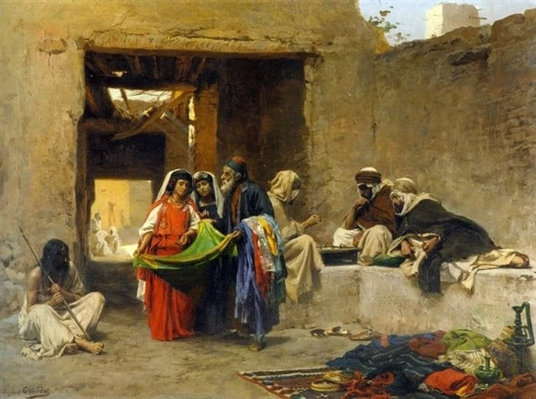 Çarşıda - Kanvas Tablo - Resim 2