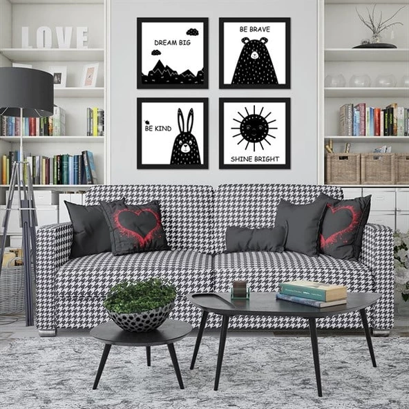 Cute Çerçeveli Poster Seti ürün görseli 1