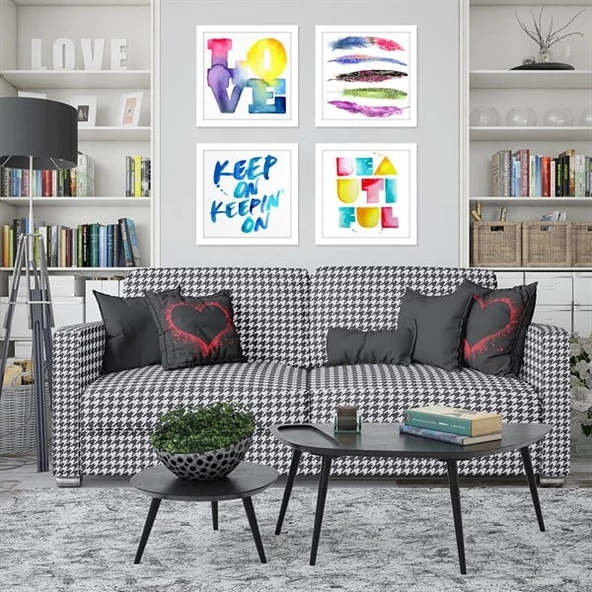 Love Beautiful Çerçeveli Poster Seti ürün görseli 1