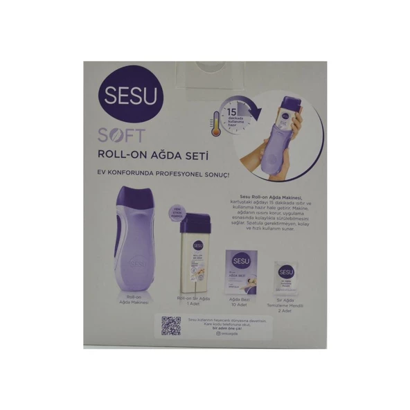 Sesu Roll On Isıtıcılı Ağda Seti - Soft - Resim 2