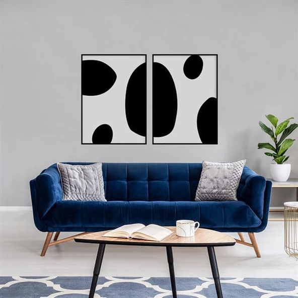 Black Dots Çerçeveli Poster Seti ürün görseli 1