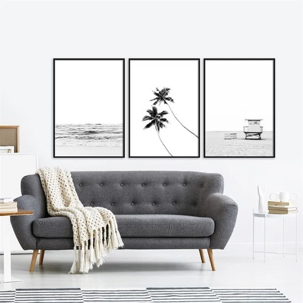 Beach Cottage Çerçeveli Poster Seti ürün görseli 1