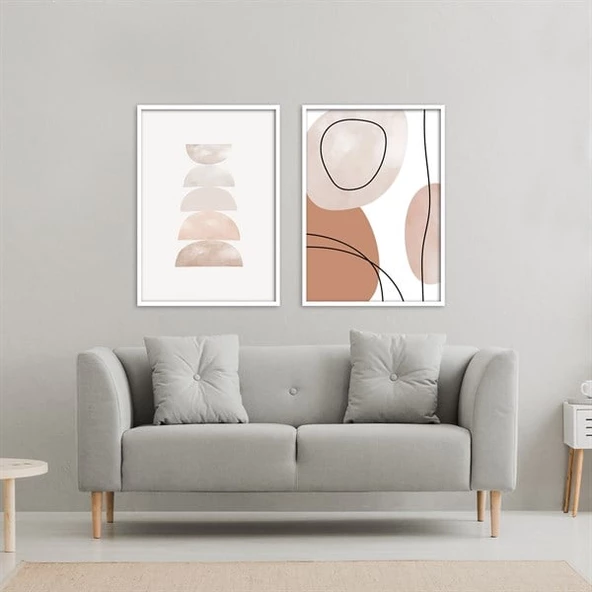 Light Pink Çerçeveli Poster Seti ürün görseli 1