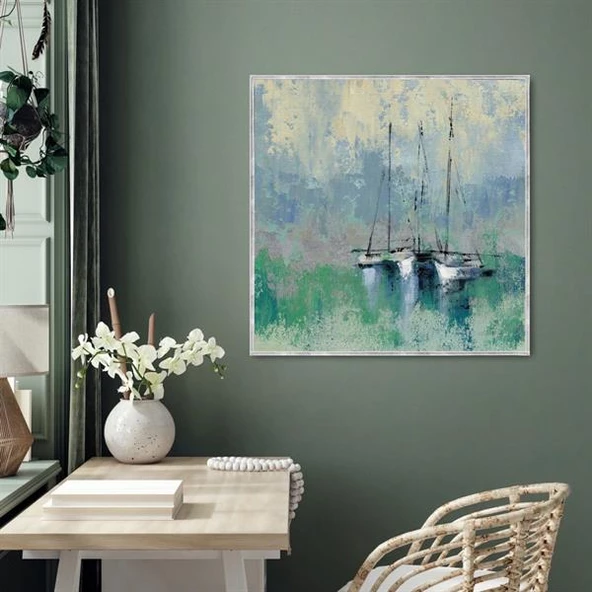 Windjammer Yağlı Boya Dokulu Tablo - Resim 2