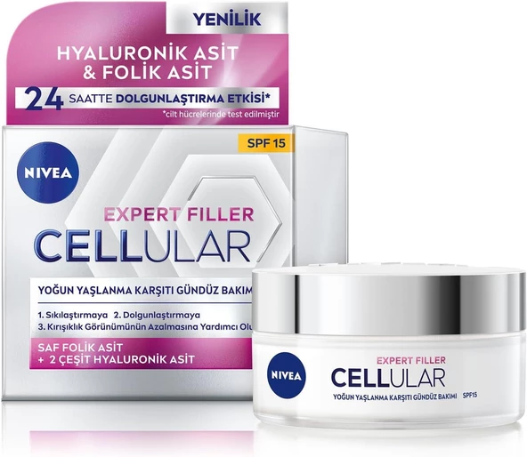 Nivea Cellular Yoğun Yaşlanma Karşıtı Gündüz Bakım Kremi 50 ml Spf 15 ürün görseli 1