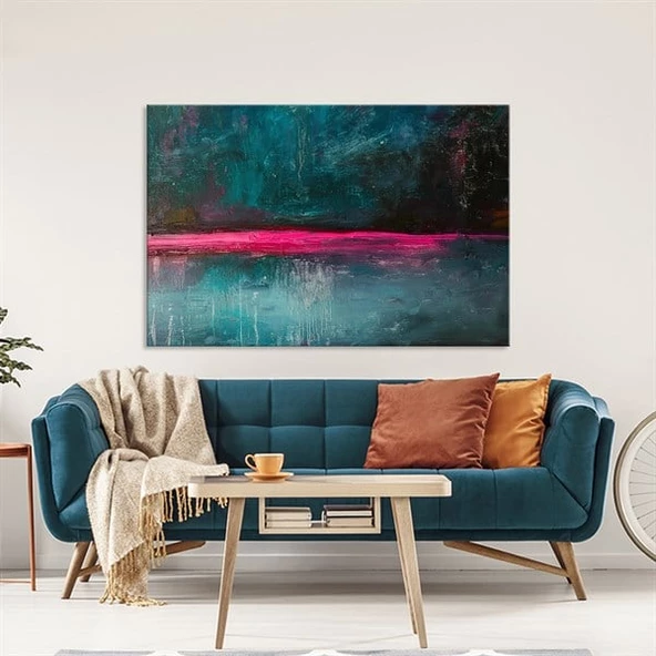 Soyut Ufuk Çizgisi - Yağlı Boya Dokulu Tablo ürün görseli 1