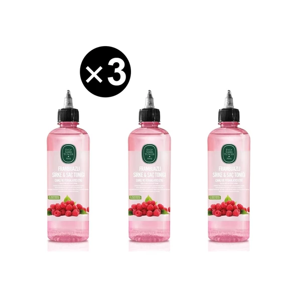EST FRAMBUAZLI SİRKE & SAÇ TONİĞİ 500 ml x 3 Adet ürün görseli 1