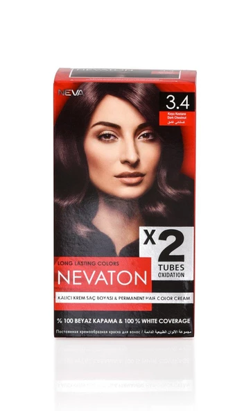 Nevaton 2 Li  Saç Boyası  3.4 Koyu Kestane ürün görseli 1