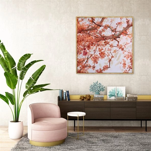 Spring Leaves - Yağlı Boya Dokulu Tablo ürün görseli 1