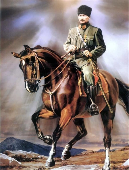 Mustafa Kemal Atatürk - Kanvas Tablo ATPO-140-YB ürün görseli 1