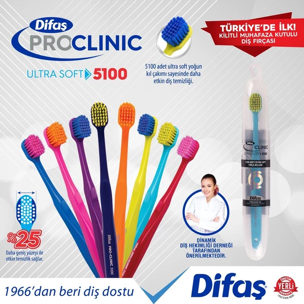 Difaş Proclinic Diş Fırçası Ultra Soft 5100 Muhafaza Kutulu ürün görseli 1