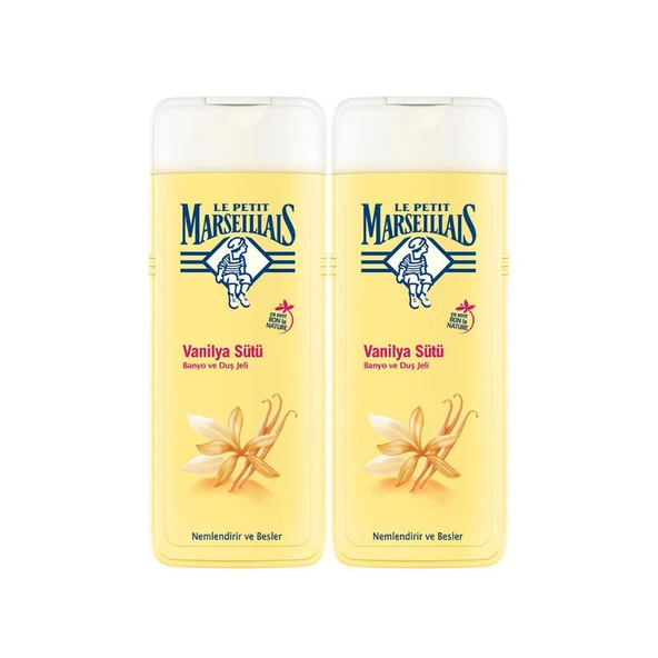 Le Petit Marseillais Organic Vanilla Milk Duş Jeli 400 Ml 2 Li Avantajlı Paket ürün görseli 1
