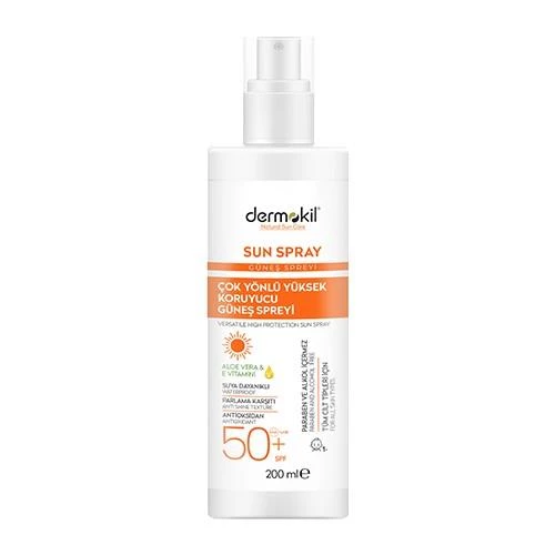 Dermokil Sun Spray Çok Yönlü Yüksek Koruyucu Güneş Spreyi 50+ SPF 200 Ml ürün görseli 1