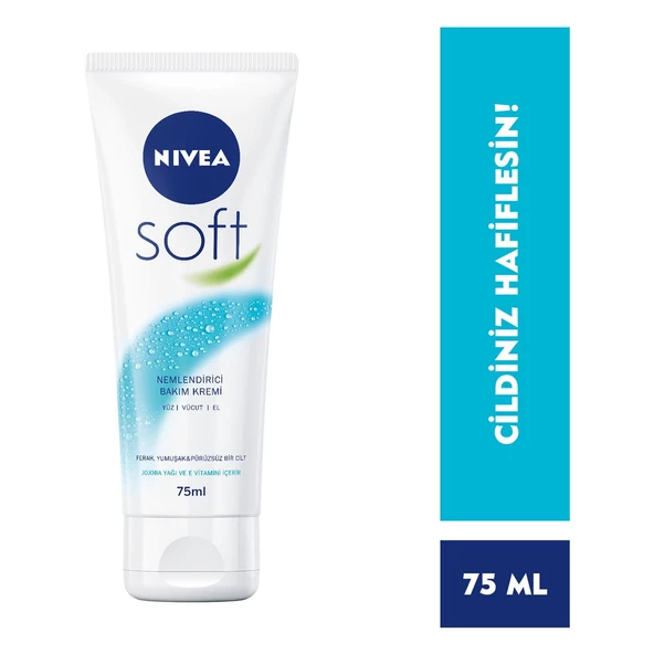 Nivea Soft Nemlendirici Bakım Kremi Yüz - Vücut - El 75 ml ürün görseli 1