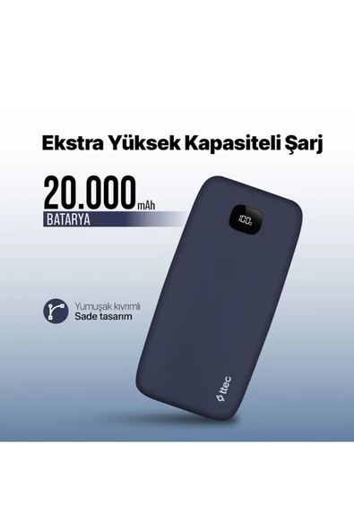 Ttec 2BB211L ChargeUp LCD 20.000 mAh Taşınabilir Hızlı Şarj Aleti / Powerbank - Resim 2