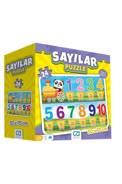 Puzzle 24 Parça Okul Öncesi Sayıları Öğreniyorum Seti 50x70 Cm - Mavi Su Dünyası ürün görseli 1