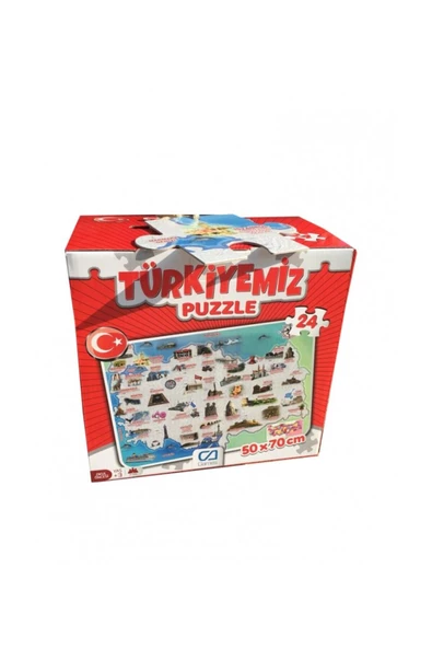 Puzzle 24 Parça Okul Öncesi Türkiye Öğreniyorum Seti 50x70 Cm - Mavi Su Dünyası ürün görseli 1