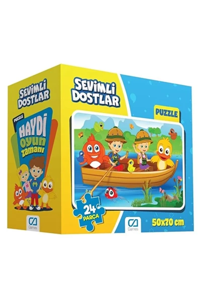 Puzzle 24 Parça Sevimli Dostlar Oyun Zamanı 50x70 Cm - Mavi Su Dünyası ürün görseli 1