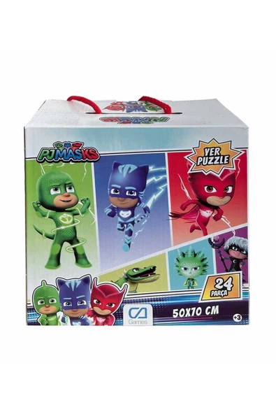 Puzzle 24 Parça PJ Masks Yer Puzzle PJMASKS 50x70 Cm - Mavi Su Dünyası ürün görseli 1