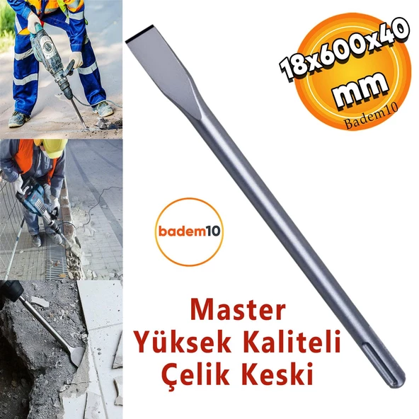 Master Sds Max Geniş Ağızlı Keski 18mmx600mmx40mm ürün görseli 1