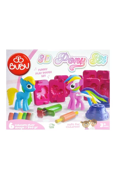 Oyun Hamur Seti 3D Pony Hamur Seti Oyunu 240 Gr ürün görseli 1