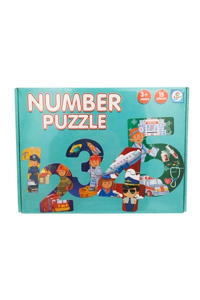 Puzzle Numaralı Meslekler 15 Parça - Mavi Su Dünyası ürün görseli 1