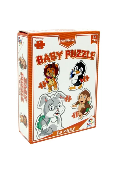 Puzzle Baby Hayvanlar 4 Büyük Parça - Mavi Su Dünyası ürün görseli 1