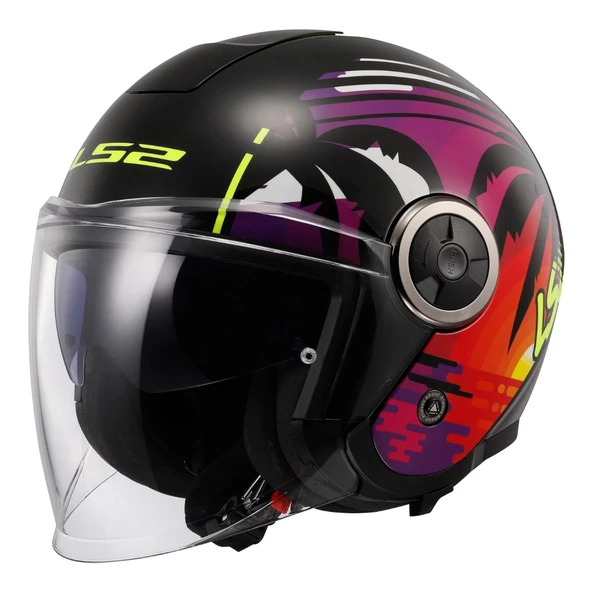 LS2 CLASSY PALM SİYAH KASK (GÜNEŞ VİZÖRLÜ) ürün görseli 1