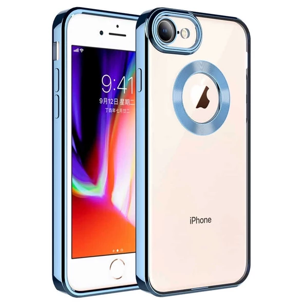 iPhone SE 2022 Uyumlu Kılıf Kamera Korumalı Logo Gösteren Omega Kapak ürün görseli 1