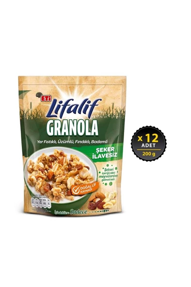 Eti Lifalif Granola Kuruyemişli 200 g x 12 Adet ürün görseli 1