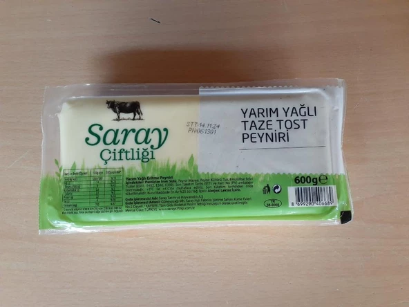 Saray Çiftliği Tost Peyniri 600gr ürün görseli 1