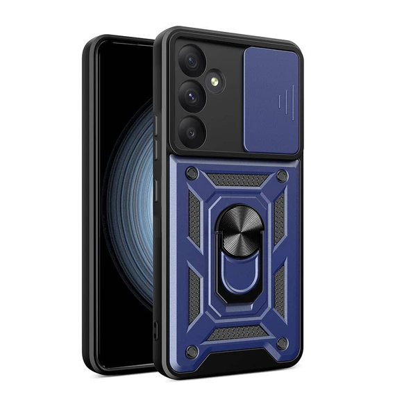 Samsung Galaxy A35 Tank Kılıf Magnetik Standlı Kamera Korumalı Sürgülü Vega Kapak ürün görseli 1