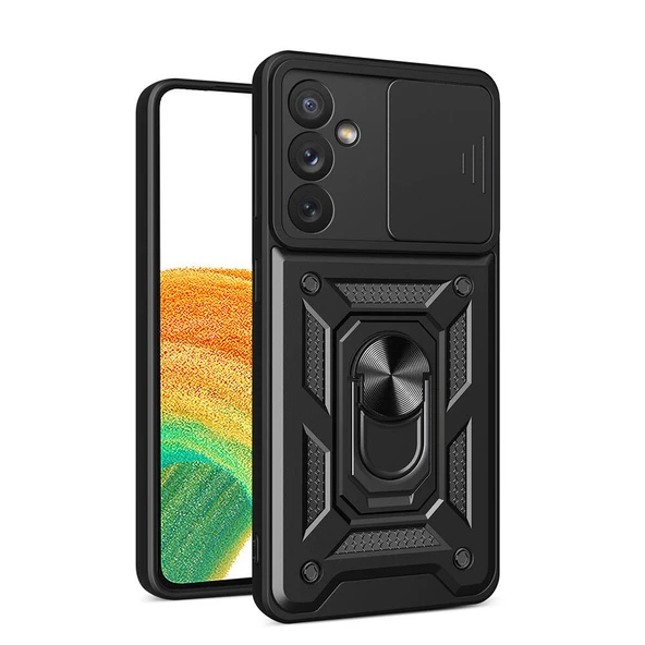 Samsung Galaxy A34 Tank Kılıf Magnetik Standlı Kamera Korumalı Sürgülü Vega Kapak ürün görseli 1