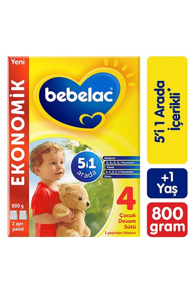 Bebelac 4 Devam Sütü 800 gr 1 Yaşından İtibaren ürün görseli 1