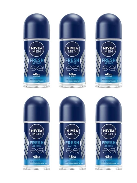 NİVEA DEO ROLL-ON MEN MİNİ FRESH ACTİVE 25 ML 6 ADET ürün görseli 1